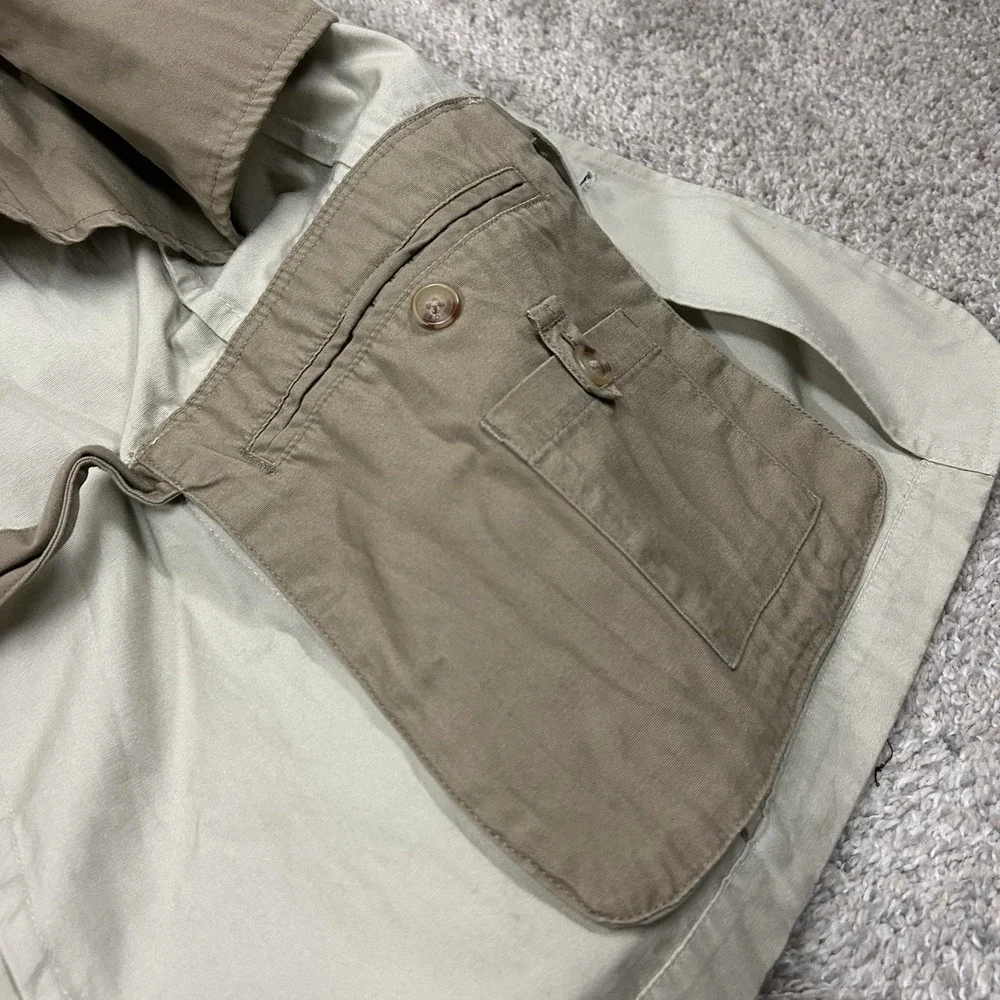 Orvis Canvas Blazer Jacket Mens 44R 2 Button‎ Safari Outdoor Beige